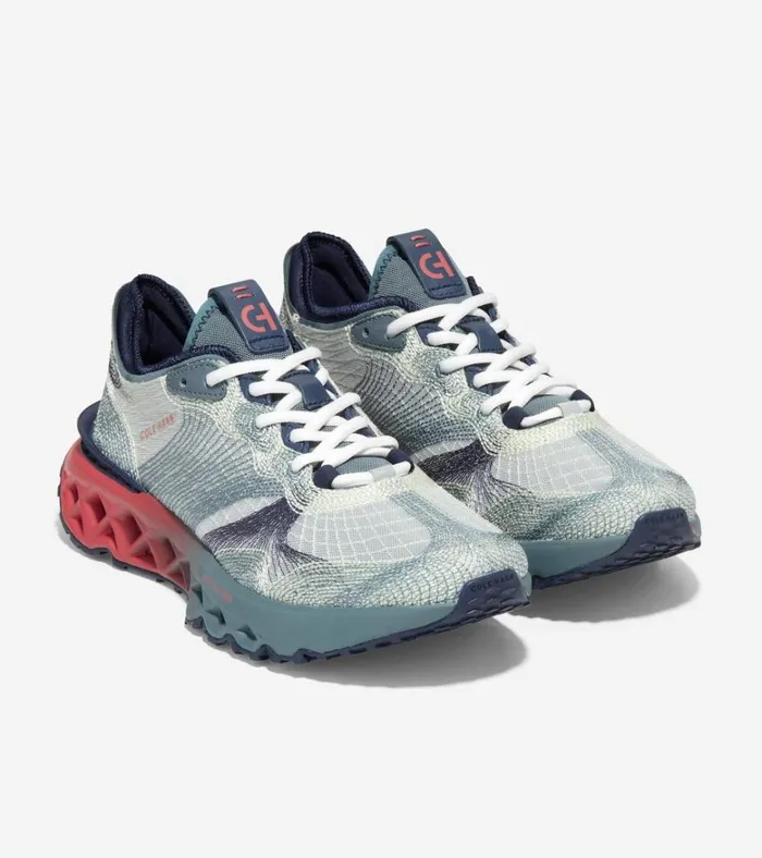 5ZERGRAND Embrostitch Running Shoes Evening Bluemineral Redstormy Weather Men Cole Haan Sneakers