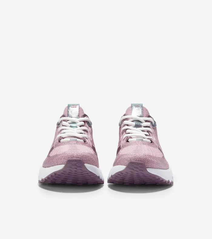 5ZERGRAND Embrostitch Running Shoes Mauveplum Purpleoptic White Women Cole Haan Sneakers