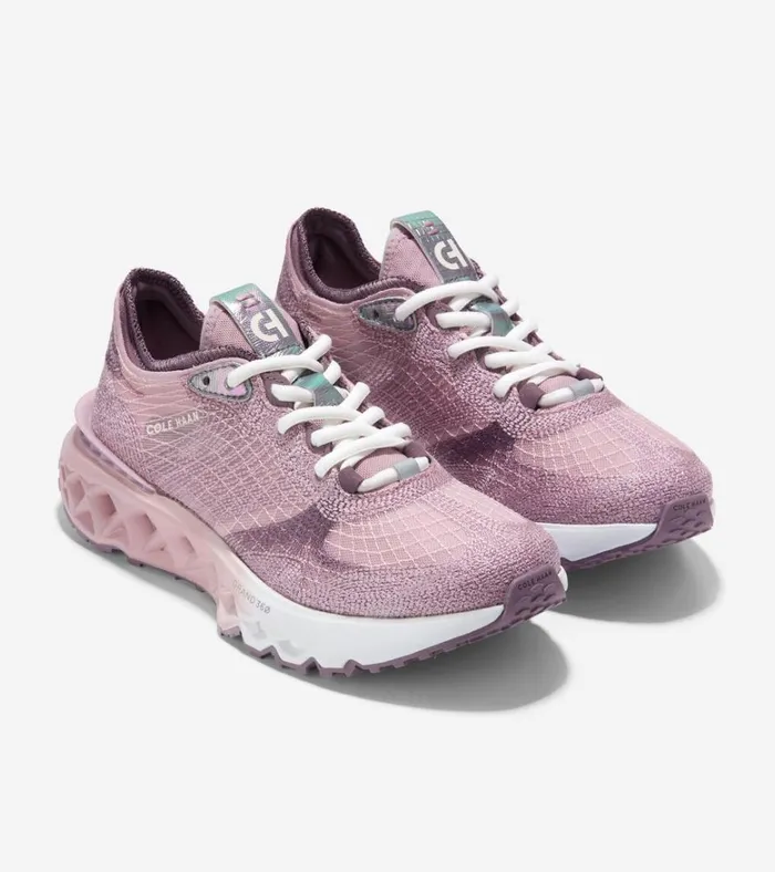 5ZERGRAND Embrostitch Running Shoes Mauveplum Purpleoptic White Women Cole Haan Sneakers