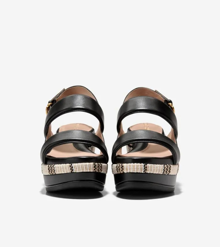 Aislin Wedge Sandals Blacknatural Women Cole Haan Heels and Pumps