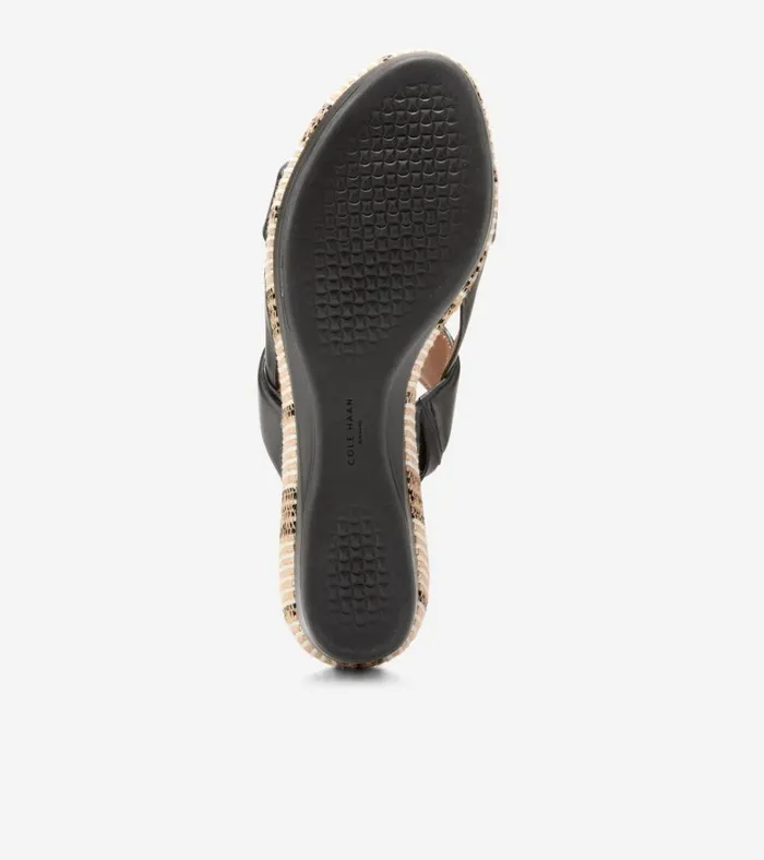 Aislin Wedge Sandals Blacknatural Women Cole Haan Heels and Pumps