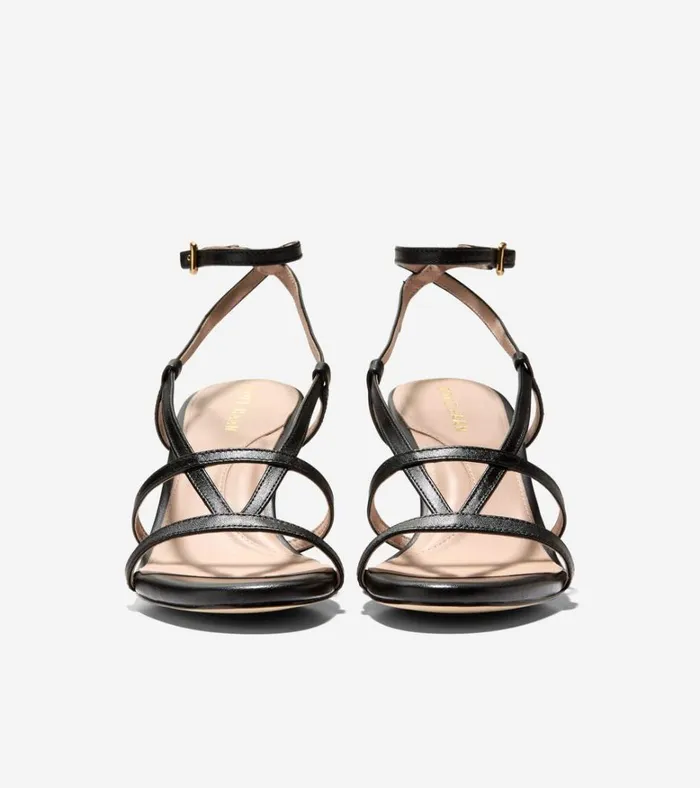 Amber Strappy Sandals Black Women Cole Haan Heels and Pumps