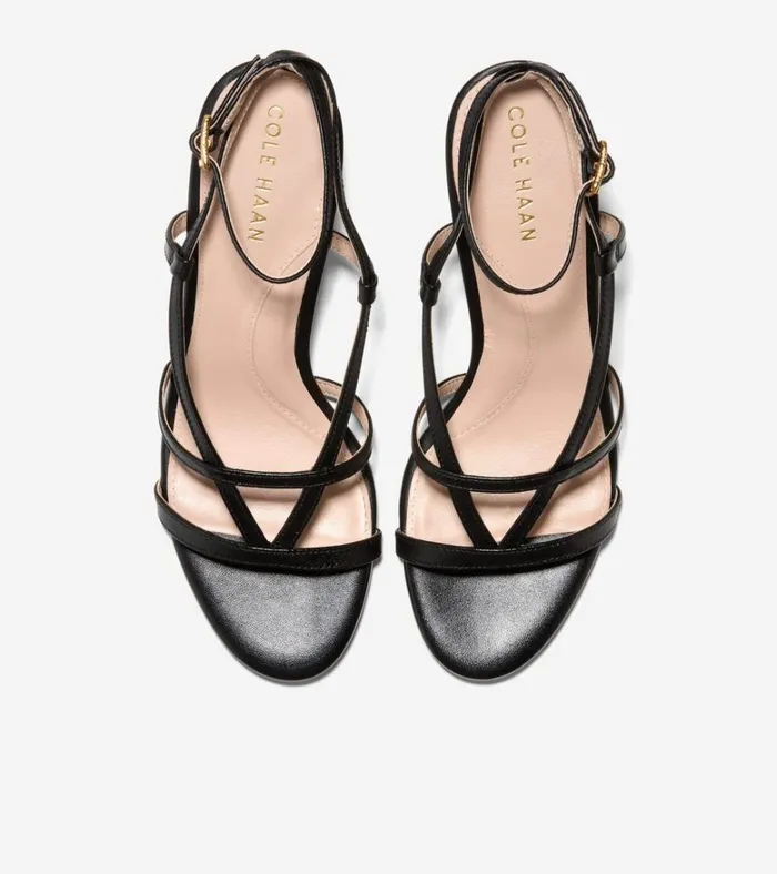 Amber Strappy Sandals Black Women Cole Haan Heels and Pumps