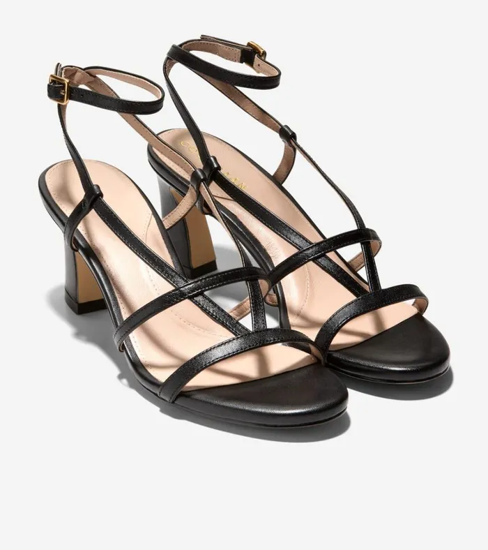 Amber Strappy Sandals Black Women Cole Haan Heels and Pumps