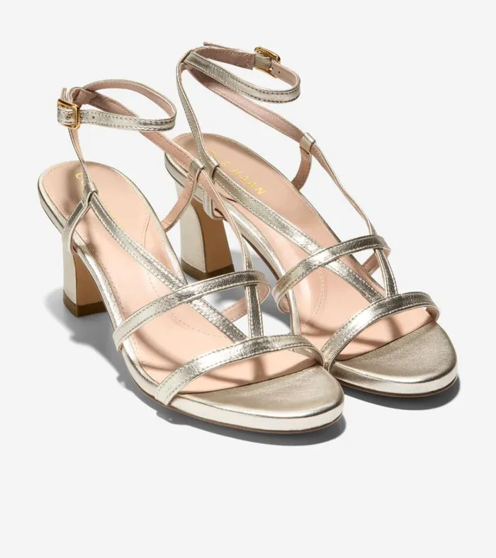 Amber Strappy Sandals Soft Gold Women Cole Haan Heels and Pumps