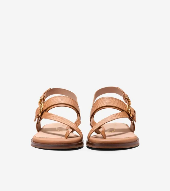 Anica Lux Buckle Sandals Pecan Brown Women Cole Haan Sandals