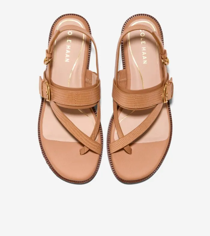 Anica Lux Buckle Sandals Pecan Brown Women Cole Haan Sandals
