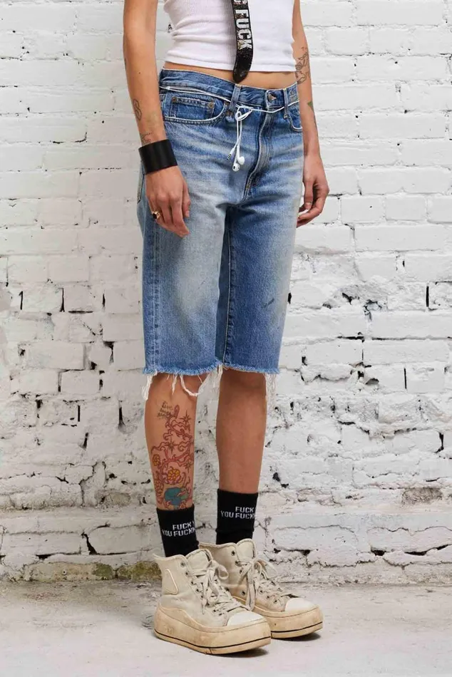 AXL SHORT 8211 TURNER BLUE Women R13 Denim