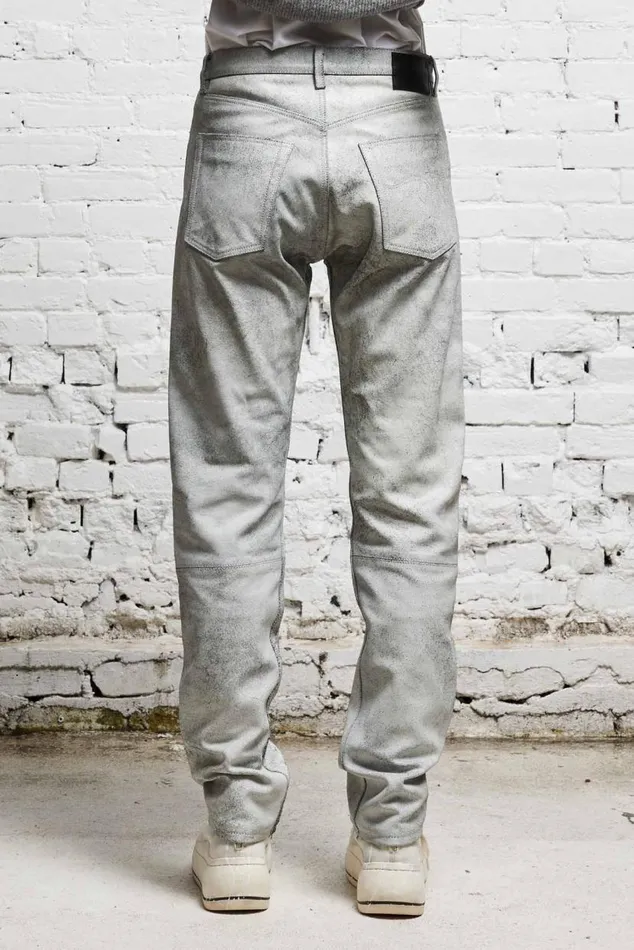 AXL SLIM 8211 CRACKLE WHITE Women R13 Pants and Shorts