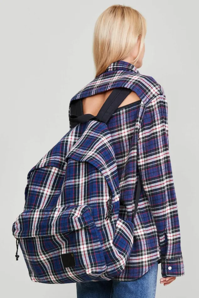 BACKZIP WORKSHIRT 8211 NAVY Women R13 Tops