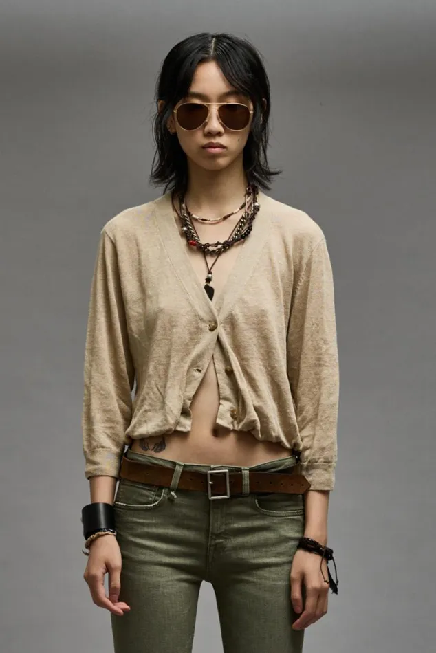 BALLOON CARDIGAN 8211 KHAKI Women R13 Sweaters