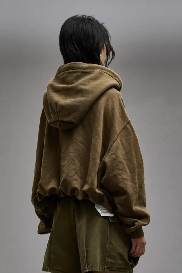 BALLOON POPOVER HOODIE 8211 DARK OLIVE Women R13 Tops