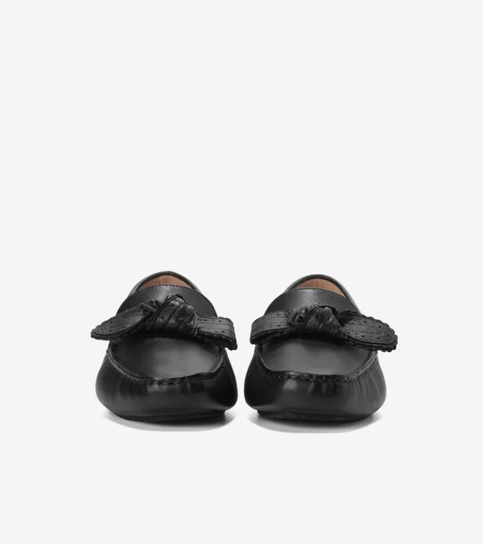 Bellport Bow Drivers Black Women Cole Haan Loafers and Drivers