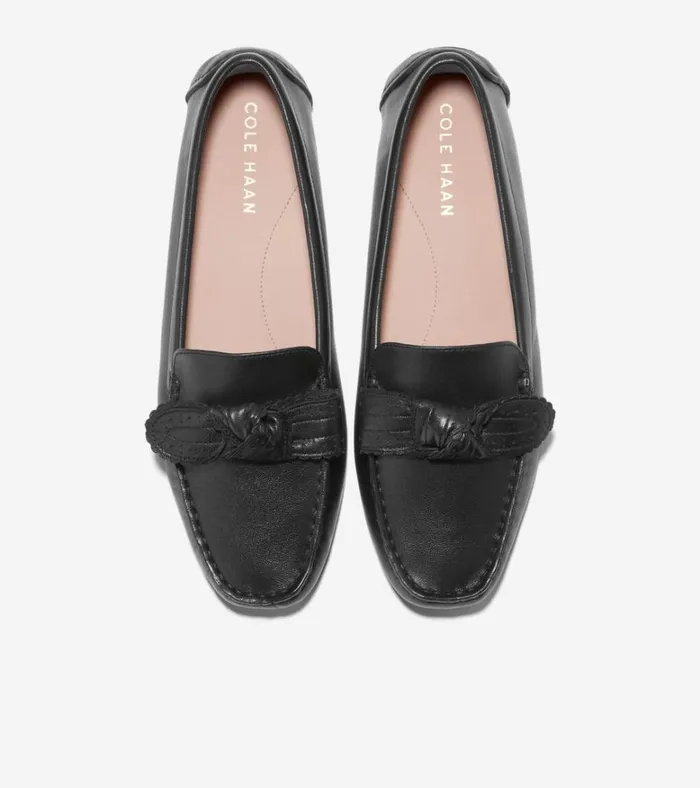 Bellport Bow Drivers Black Women Cole Haan Loafers and Drivers