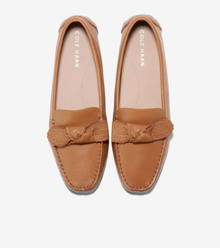 Bellport Bow Drivers Pecan Women Cole Haan Loafers and Drivers