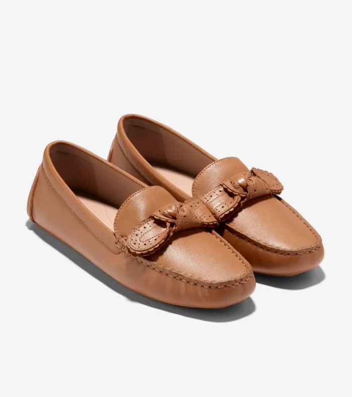 Bellport Bow Drivers Pecan Women Cole Haan Loafers and Drivers