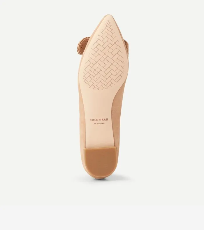 Bellport Bow Skimmer Flats Blush Tan Women Cole Haan Flats and SlipOns