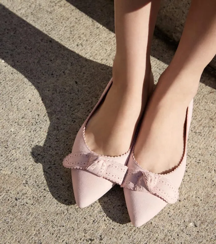 Bellport Bow Skimmer Flats Primrose Pink Women Cole Haan Flats and SlipOns