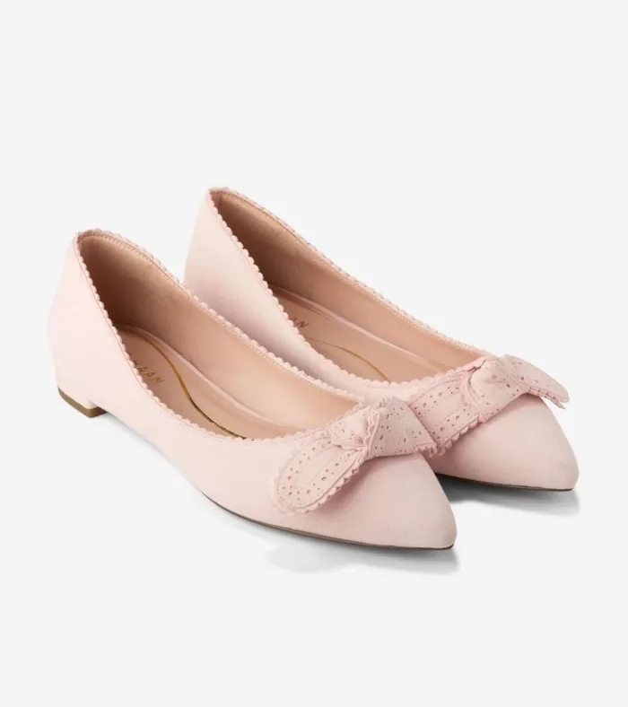 Bellport Bow Skimmer Flats Primrose Pink Women Cole Haan Flats and SlipOns