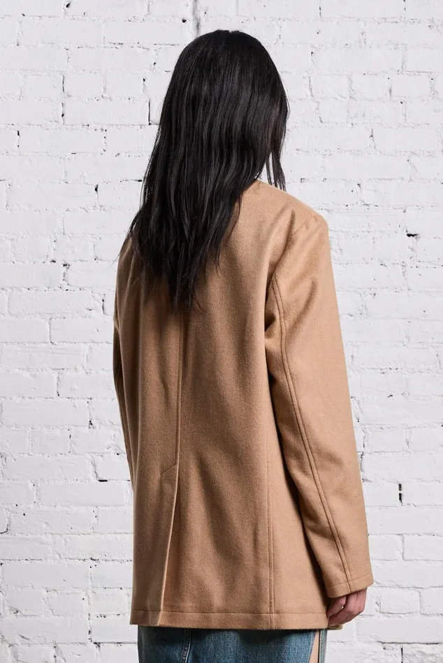 BELT COLLAR RAGGED BLAZER 8211 CAMEL Women R13 Jackets and Coats