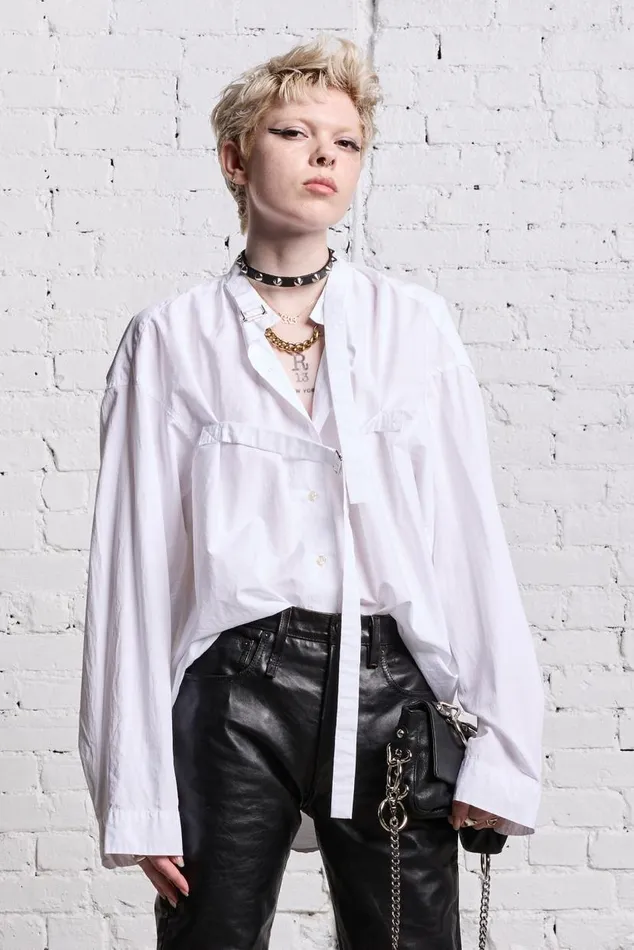 BELTED BUTTONUP 8211 WHITE Women R13 Tops