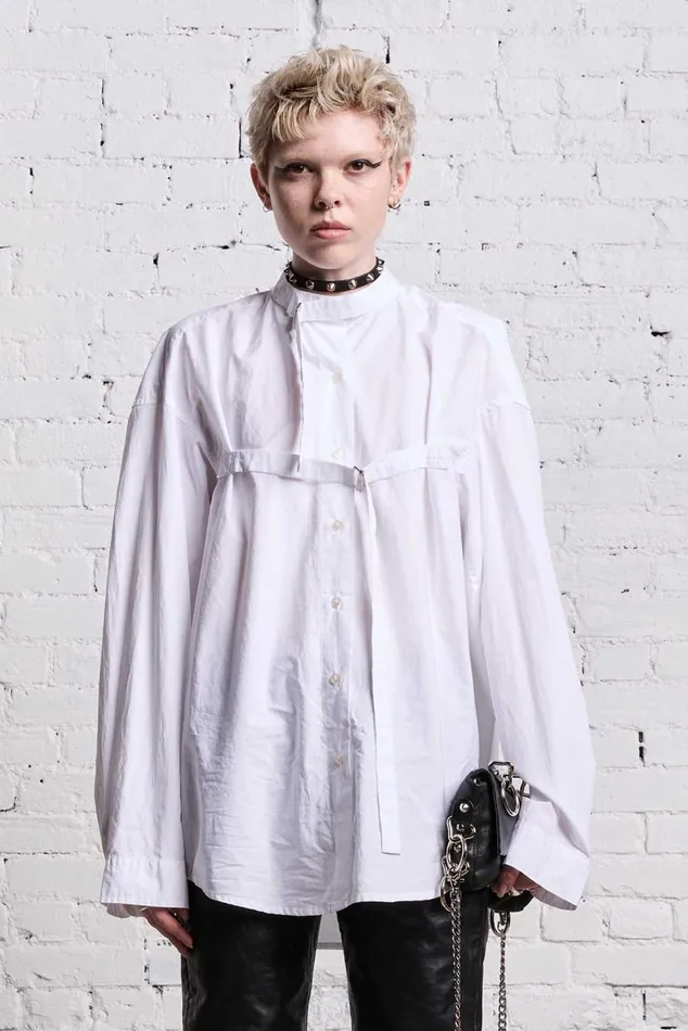 BELTED BUTTONUP 8211 WHITE Women R13 Tops