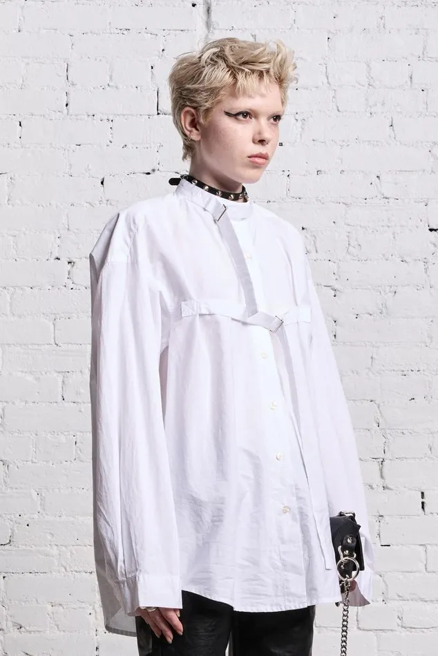 BELTED BUTTONUP 8211 WHITE Women R13 Tops