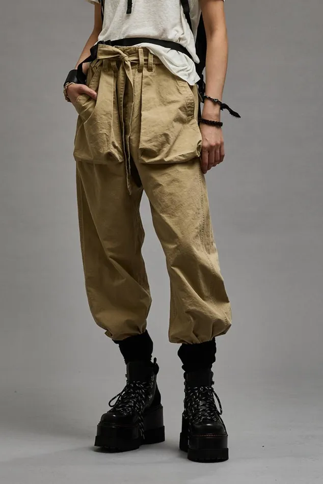 BELTED UTILITY PANT 8211 KHAKI RIPSTOP Women R13 Pants and Shorts