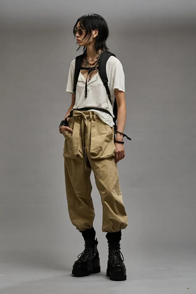 BELTED UTILITY PANT 8211 KHAKI RIPSTOP Women R13 Pants and Shorts