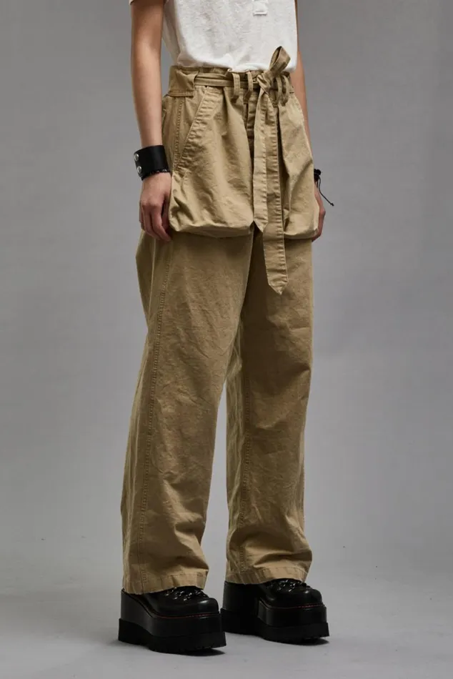BELTED UTILITY PANT 8211 KHAKI RIPSTOP Women R13 Pants and Shorts