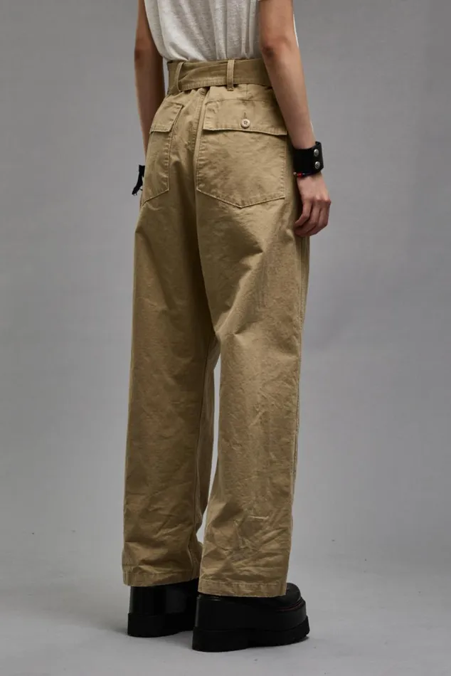 BELTED UTILITY PANT 8211 KHAKI RIPSTOP Women R13 Pants and Shorts
