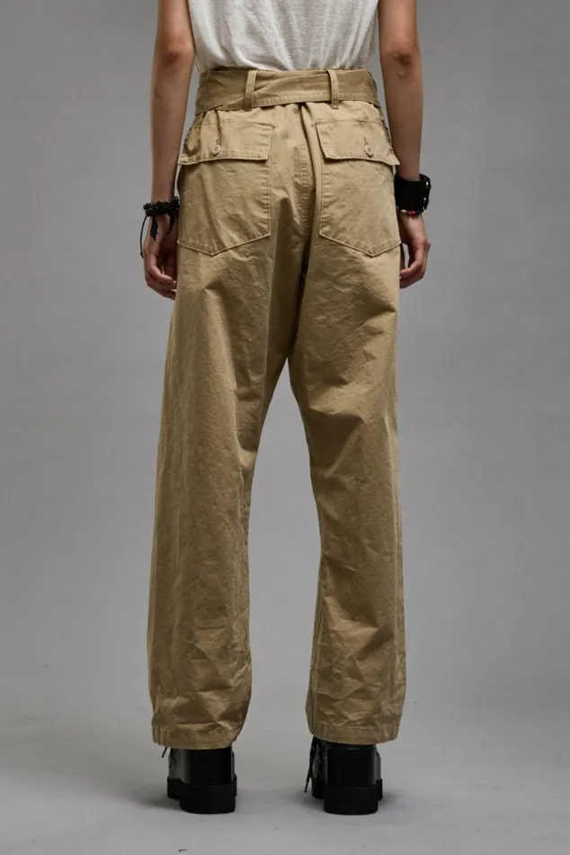 BELTED UTILITY PANT 8211 KHAKI RIPSTOP Women R13 Pants and Shorts