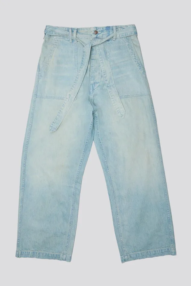 BELTED VENTI UTILITY PANT 8211 LENNON BLUE Women R13 Denim