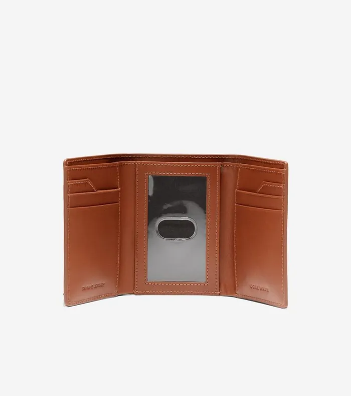 Boxshine Trifold Wallet Cognac Men Cole Haan Wallets