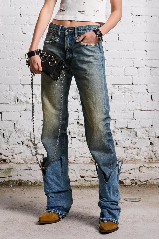BOYFRIEND JEAN 8211 CLINTON BLUE Women R13 Denim