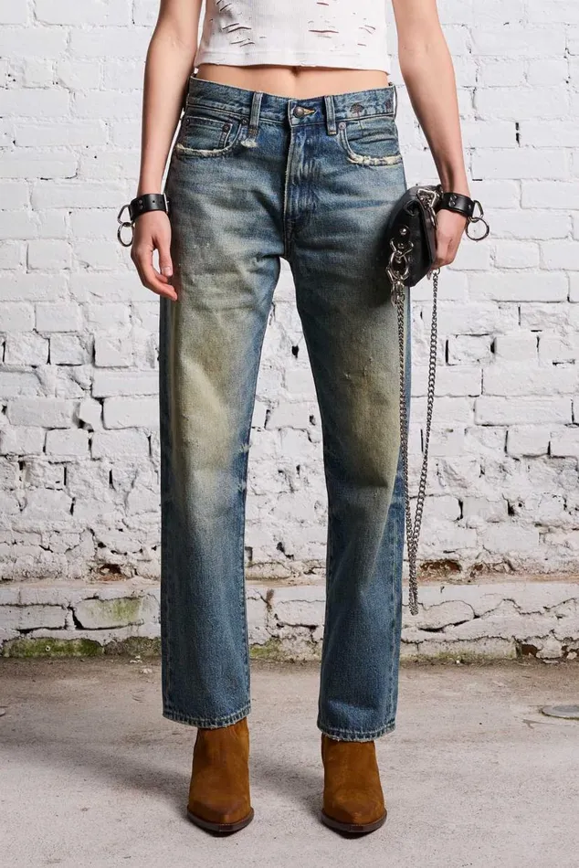 BOYFRIEND JEAN 8211 CLINTON BLUE Women R13 Denim