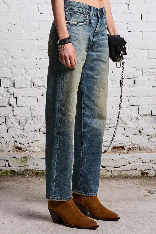BOYFRIEND JEAN 8211 CLINTON BLUE Women R13 Denim