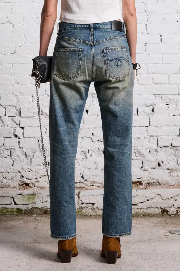 BOYFRIEND JEAN 8211 CLINTON BLUE Women R13 Denim