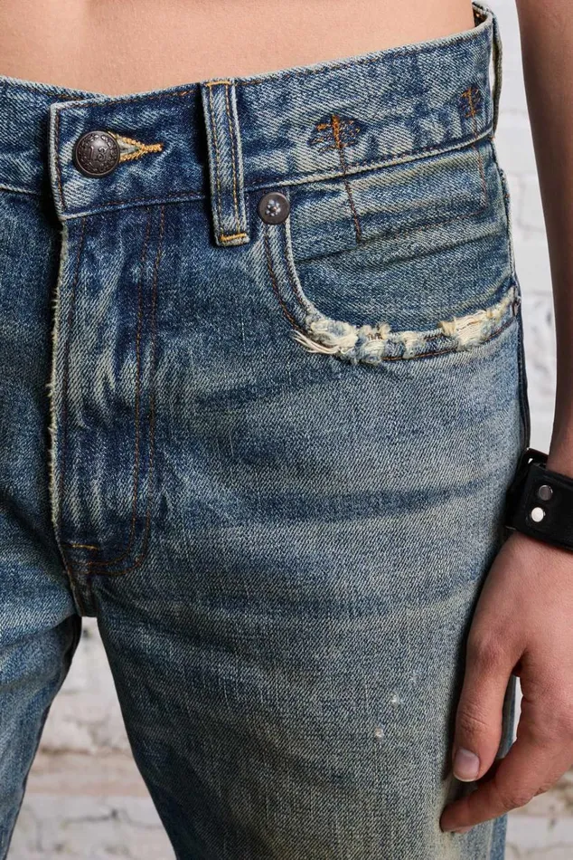 BOYFRIEND JEAN 8211 CLINTON BLUE Women R13 Denim