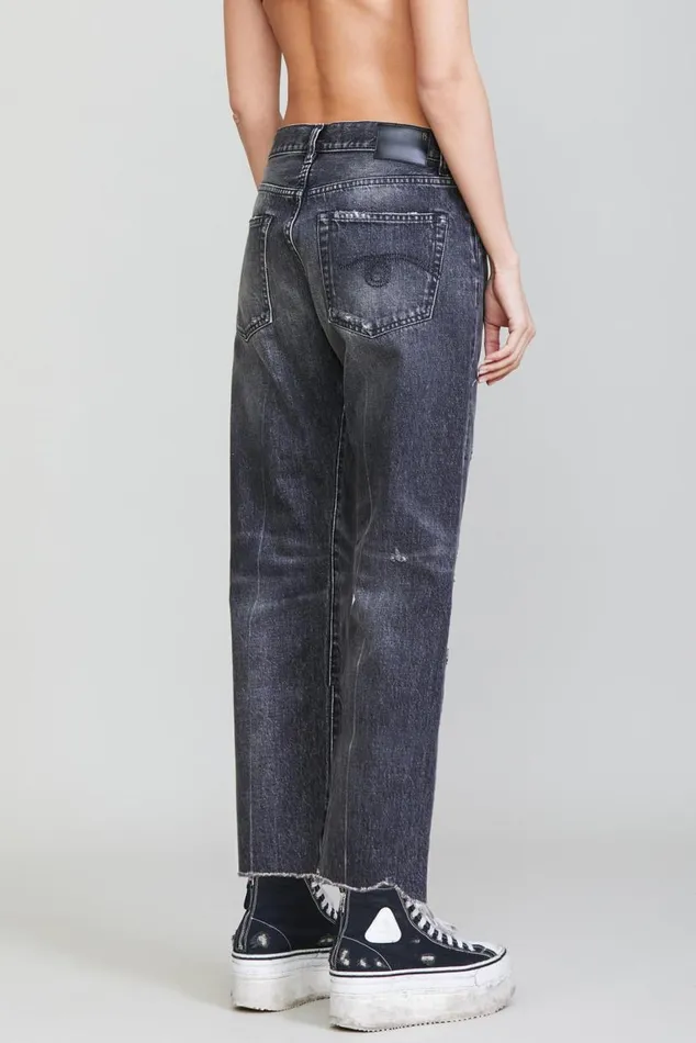 BOYFRIEND JEAN 8211 EVERIT BLACK Women R13 Denim