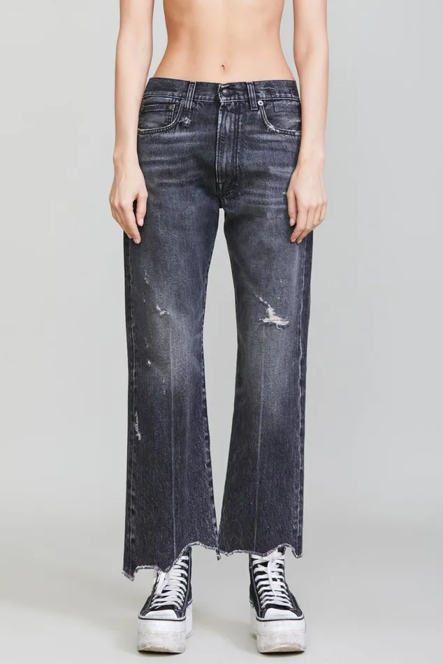 BOYFRIEND JEAN 8211 EVERIT BLACK Women R13 Denim