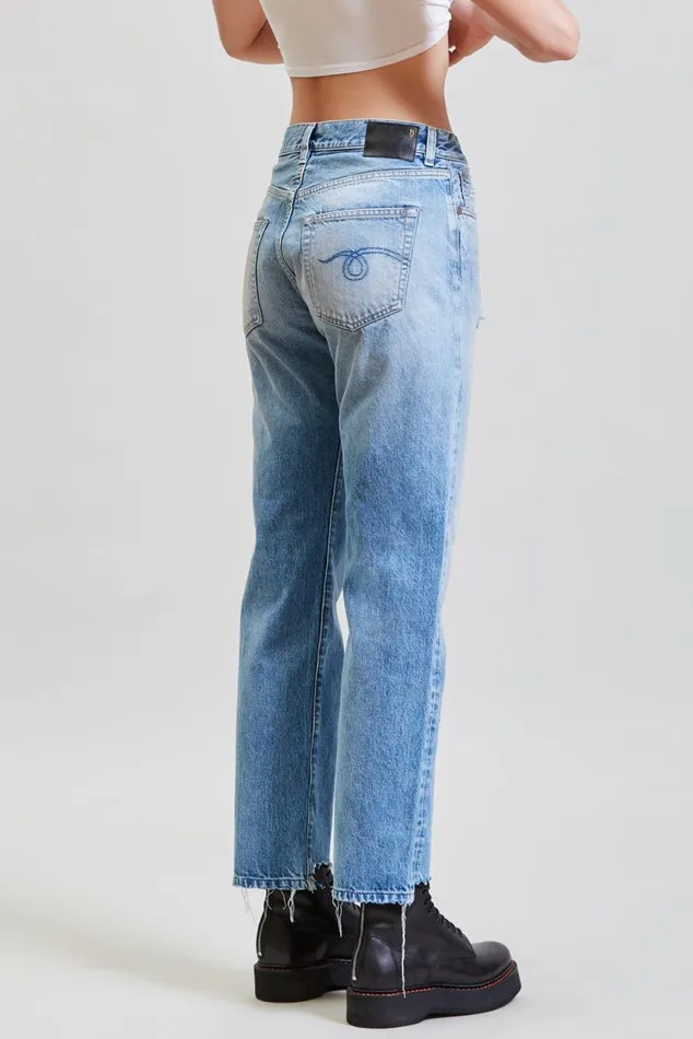 BOYFRIEND JEAN 8211 IRVING BLUE Women R13 Denim BOYFRIEND JEAN 8211 IRVING BLUE Women R13 Denim