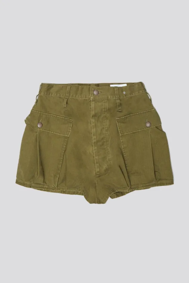 BUBBLE SKORT 8211 OLIVE HERRINGBONE Women R13 Pants and Shorts