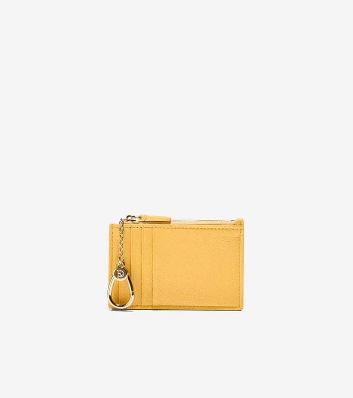 Card Case With Zip Sunset Gold Women Cole Haan Wallets and Wristlets