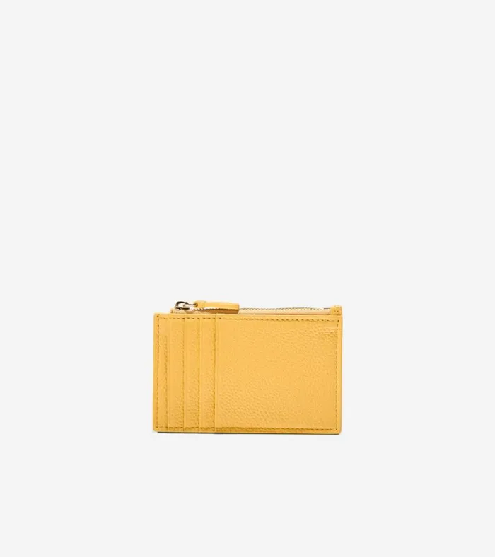 Card Case With Zip Sunset Gold Women Cole Haan Wallets and Wristlets