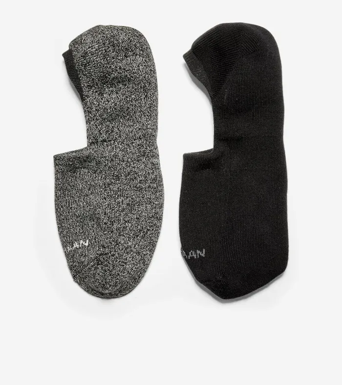 Casual Cushion Sock Liner 2 Pack Blackgrey Heather Men Cole Haan Socks
