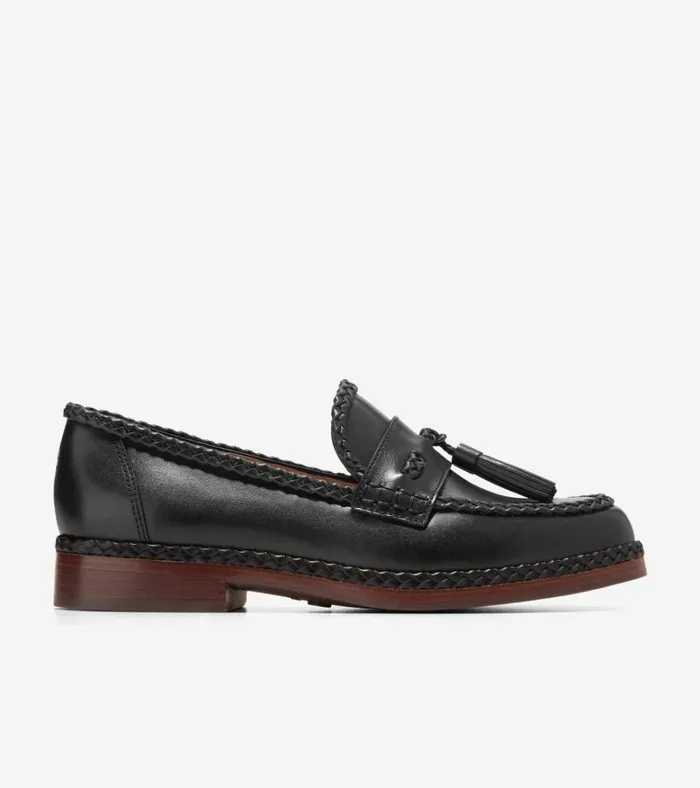 Chanon Tassel Loafers Black Women Cole Haan Loafers and Drivers