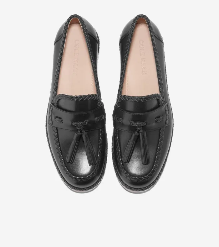 Chanon Tassel Loafers Black Women Cole Haan Loafers and Drivers
