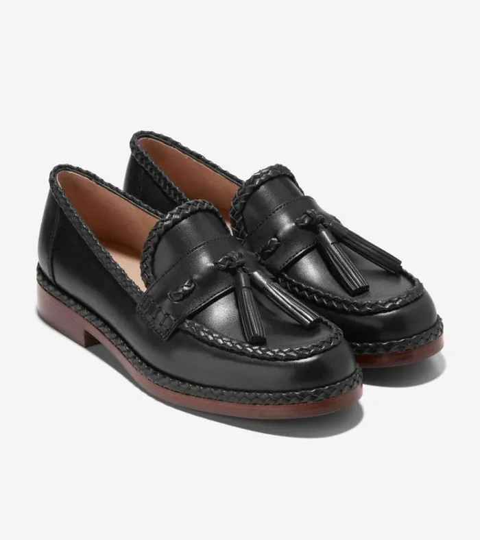 Chanon Tassel Loafers Black Women Cole Haan Loafers and Drivers