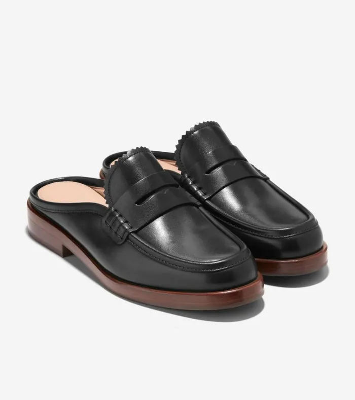 Chelby Mule Black Women Cole Haan Loafers and Drivers
